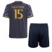 Maillot de foot Real Madrid Federico Valverde #15 Extérieur vêtements enfant 2023-24 Manches Courtes (+ pantalon court)